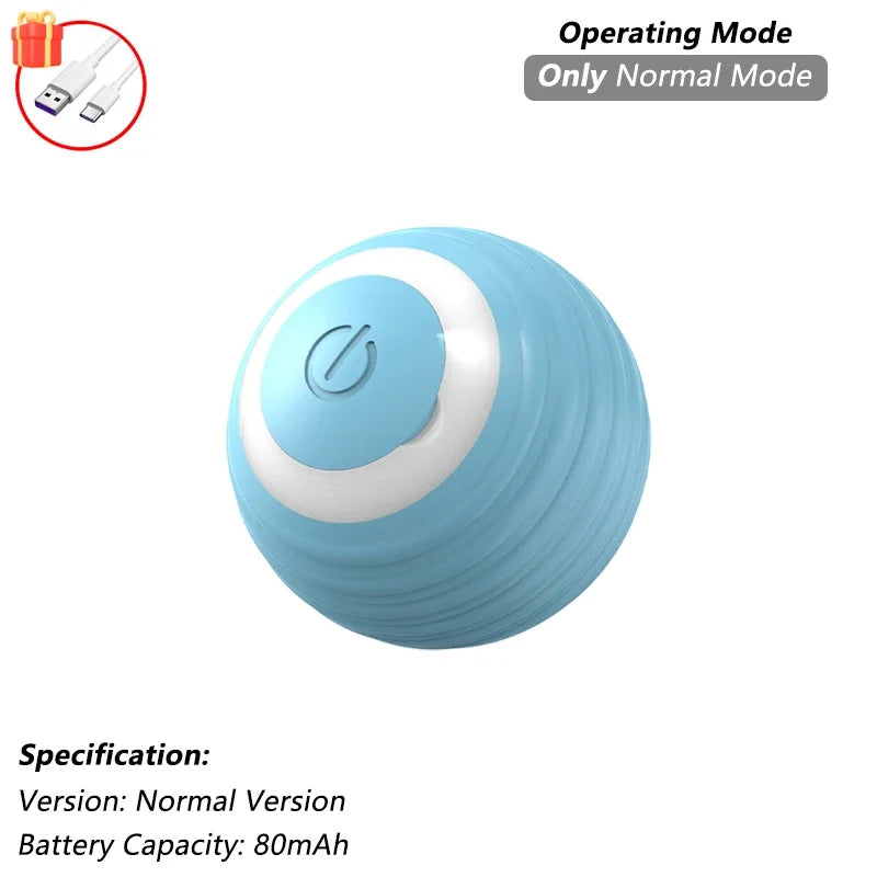 2Pcs Cat Interactive Ball Toys Automatic Rolling Ball Faux Tail