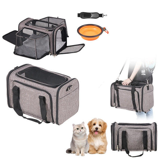 Pet  Carrier Bag Breathable with Teles4copic Handle Wheels