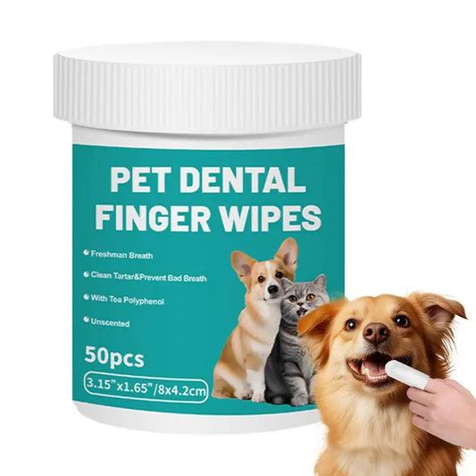 Pet Teeth Cleaning Finger Wipes