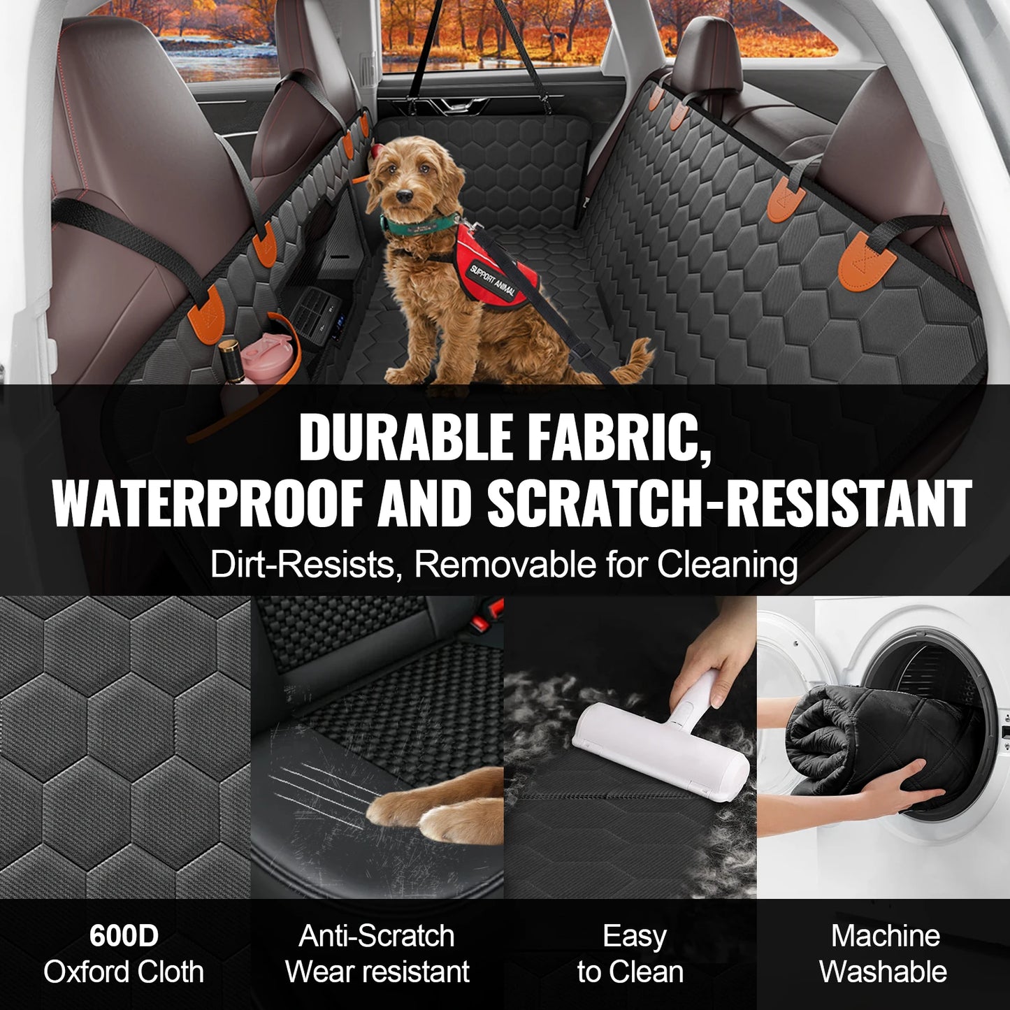 SucceBuy Back Seat Extender Dog Car Seat Cover