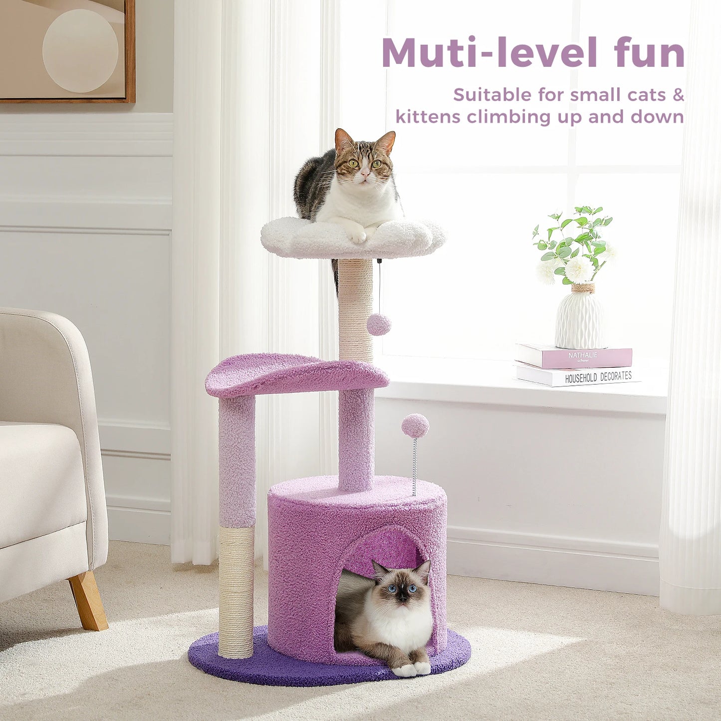 Flower Cat Tree with Scratching Posts