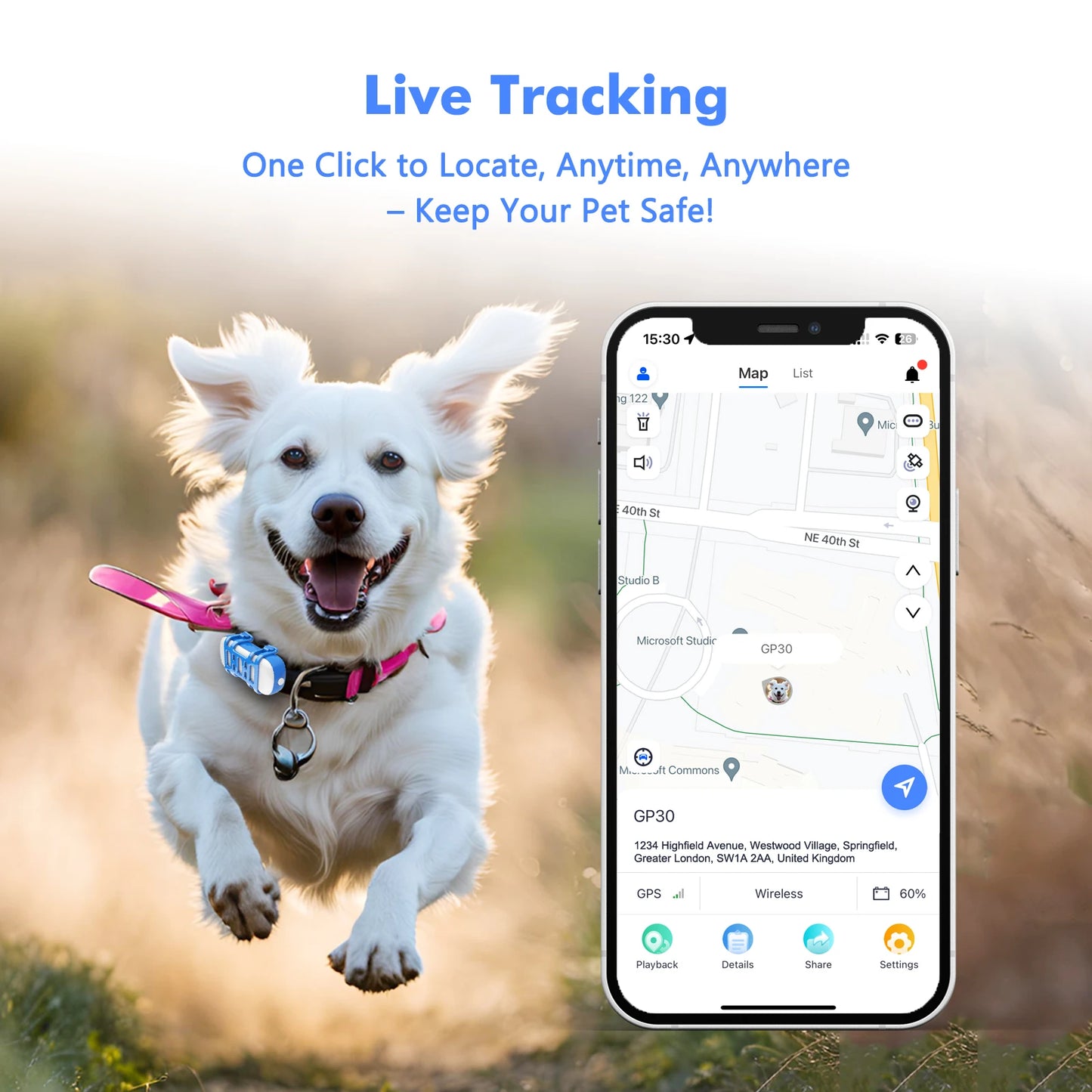 GPS Tracker for Dog or Cat