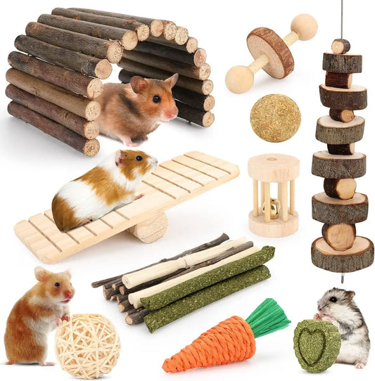 12-Piece Hamster Cage Chew Toy Set