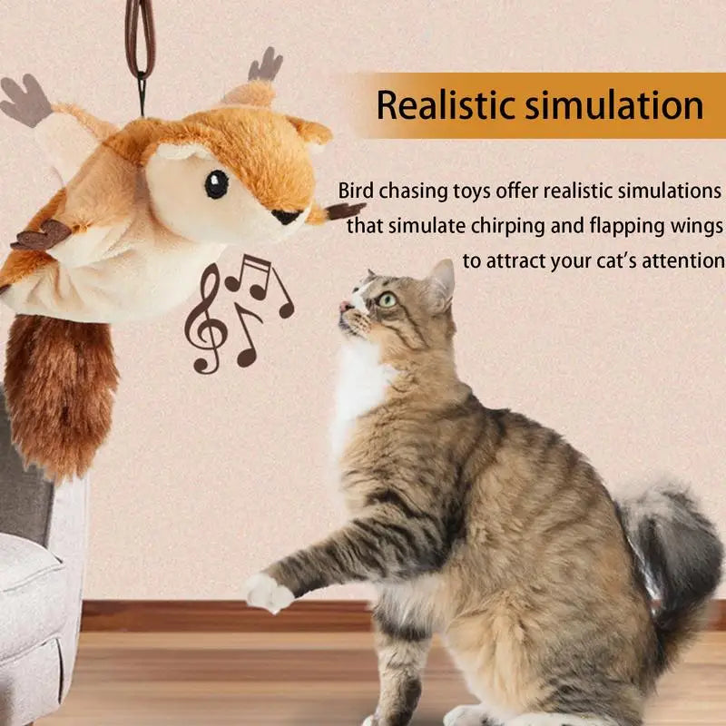 Interactive Cat Toys Chirping Flapping Bird